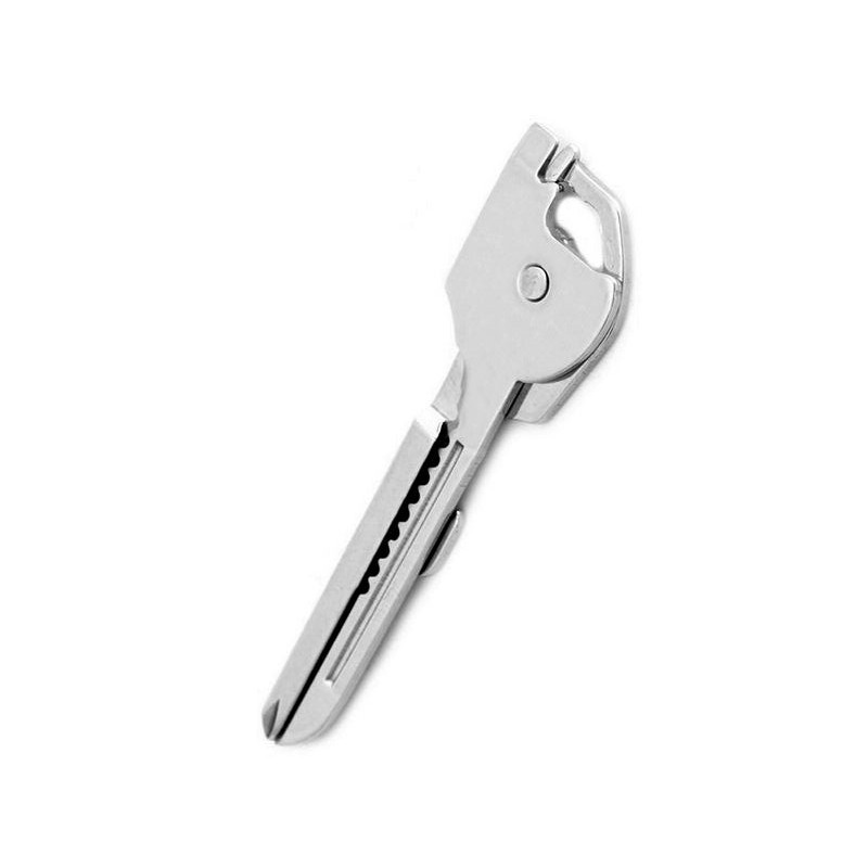 6-in-1 Utili Key Tool Keyring Keychain Gadgets Multifunction Stainless Steel