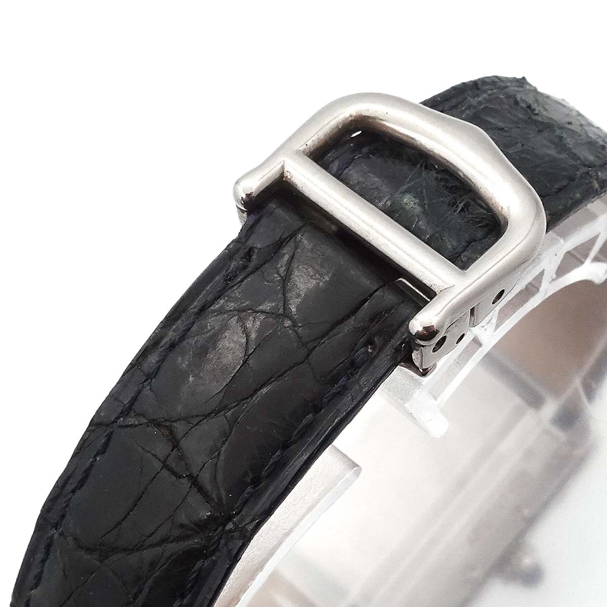 Cartier Must Tank SM W1014254 Women’s Watch SV925 White Quartz Square Dial Auth