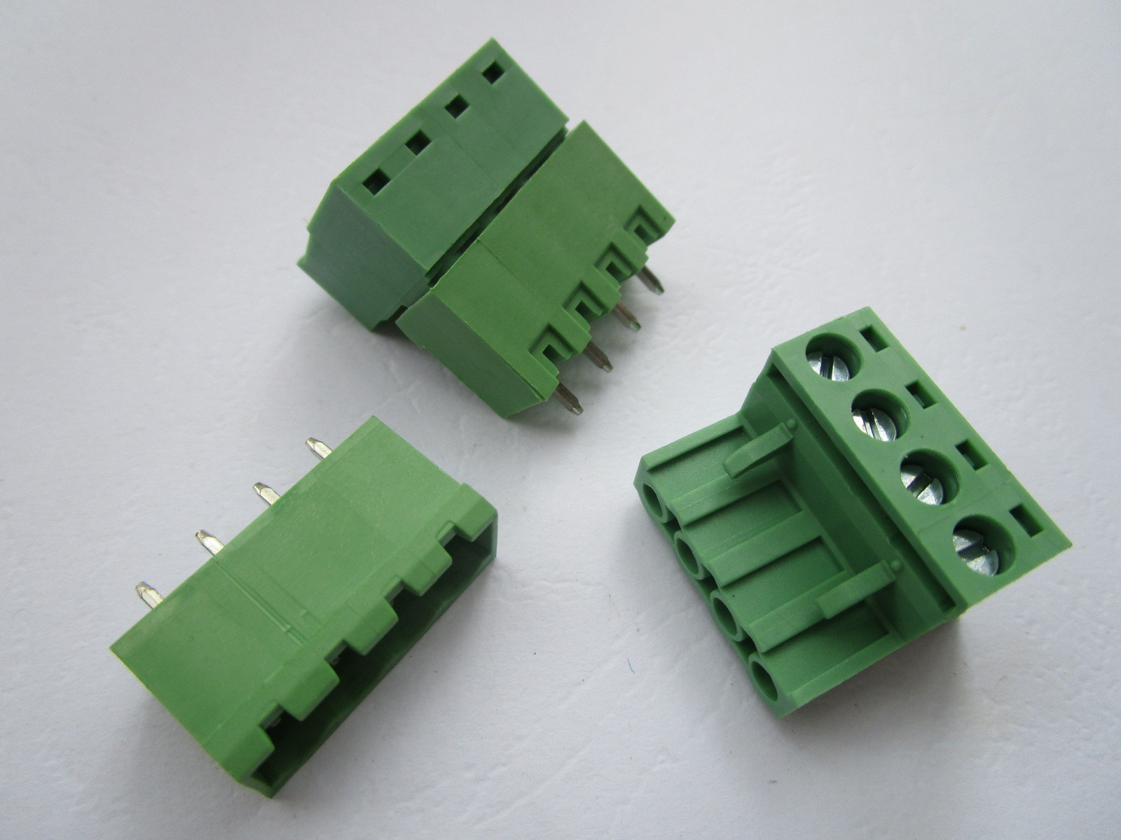 200 pcs Close Straight 4pin 5.08mm Screw Terminal Block Connector Pluggbale Type