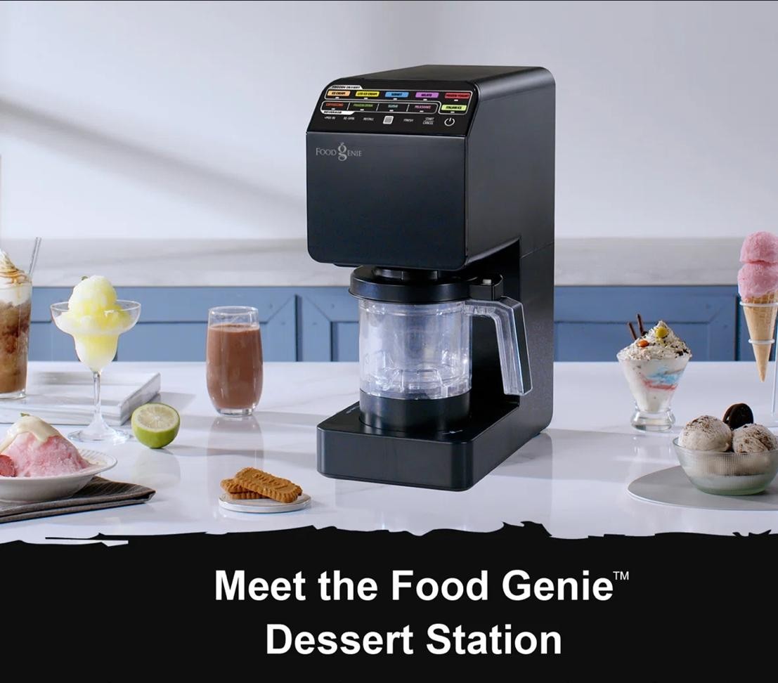 Food Genie: Dessert Station – Black – 11-In-1 Ice Cream & Frozen Treat Maker