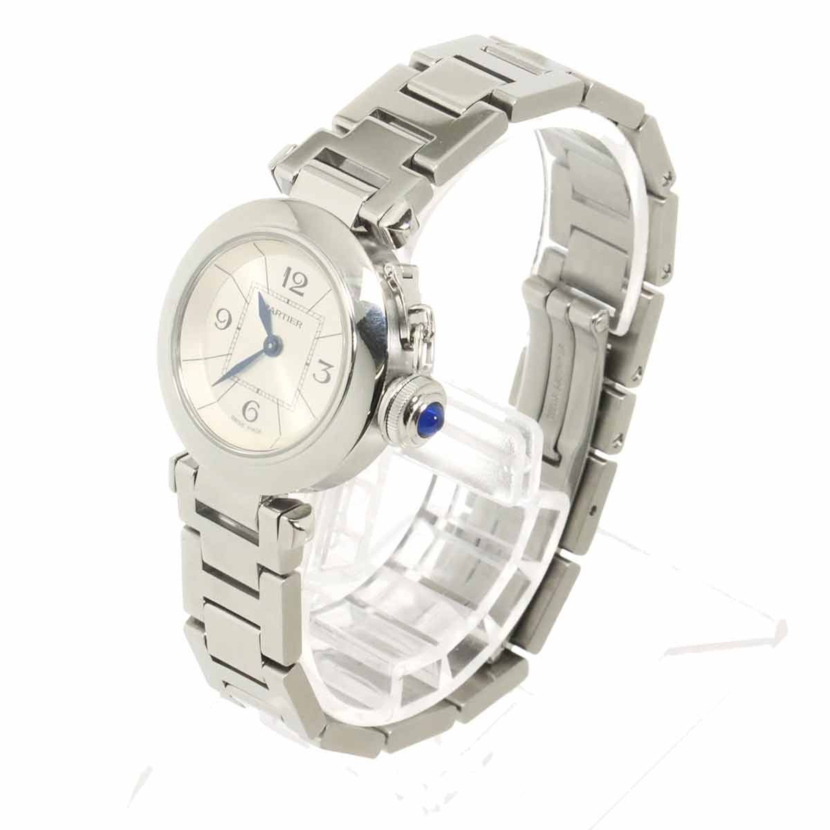 Cartier Watch Miss Pasha W3140007 Silver Quartz Auth Rare Women’s Accessory