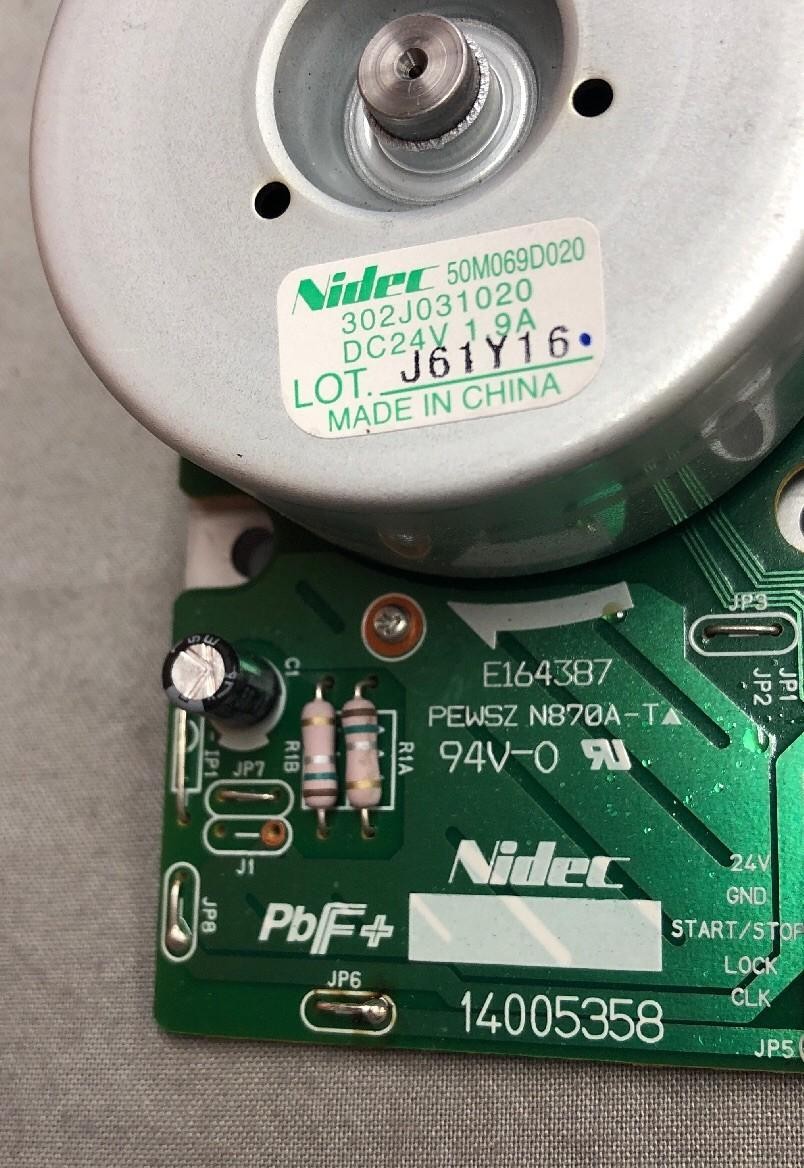 NIDEC Main Drive Motor 50M069D020 302J031020 14005358