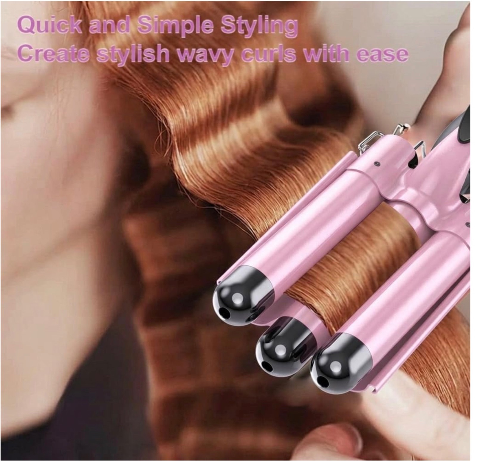kuwa 15 Variable Temperature Crimper Hair Tool，1 Inch Hair Crimper，60 Min Auto-O