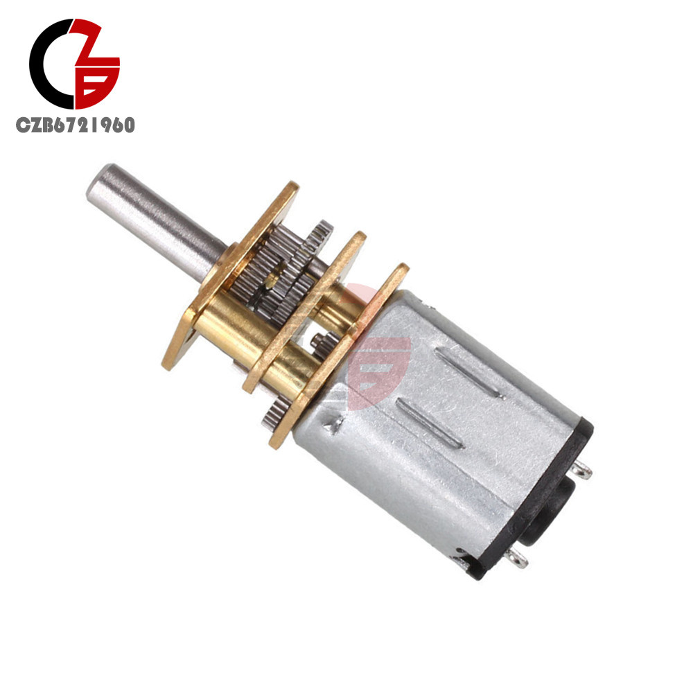 DC 12V 600RPM Micro Speed Reduction Gear Motor Metal Gearbox Wheel Shaft