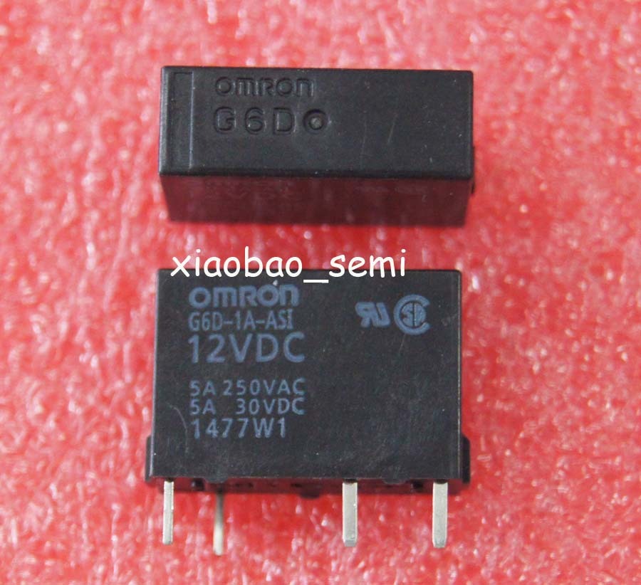 10PCS G6D-1A-ASI-12VDC 12VDC ORIGINAL OMRON Relay 4pins