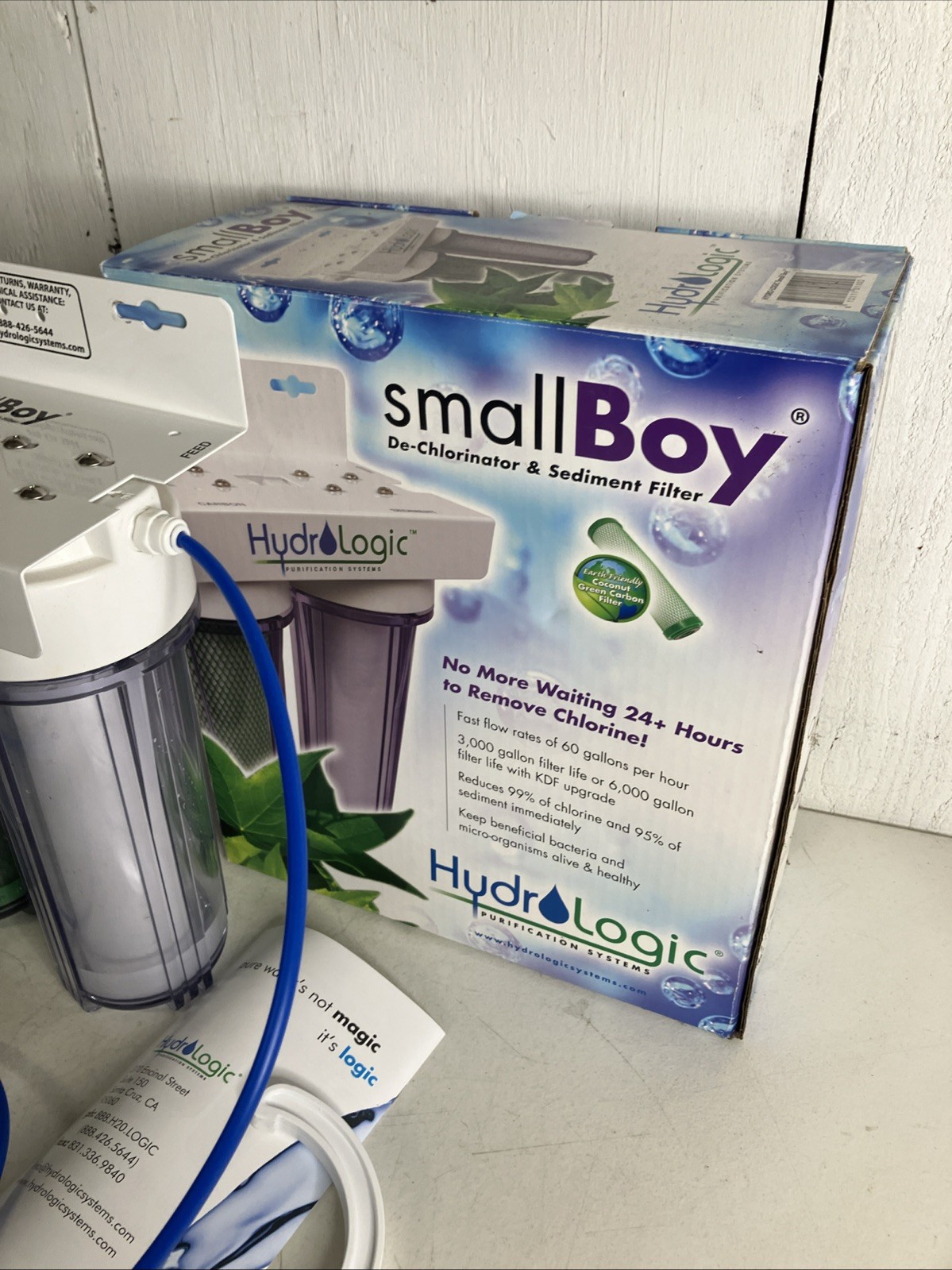 Hydrologic Small Boy – dechlorinator and sediment Filter system W/ Tool & Box