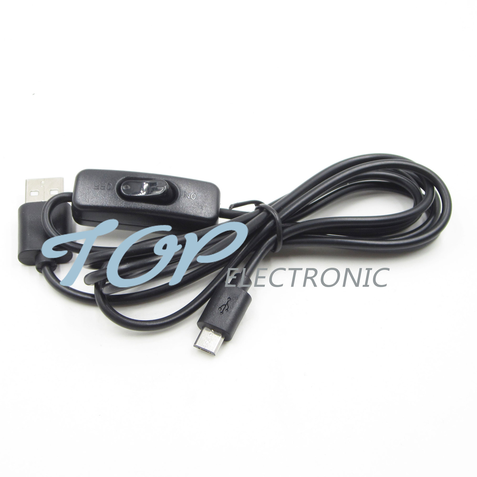 2PCS 1m Micro USB Power Supply Charger Cable Wire w/ON/OFF Switch Raspberry Pi