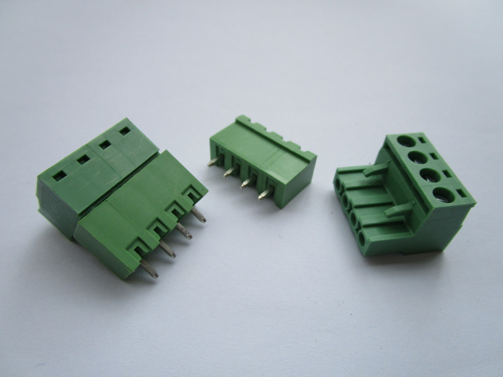 50 pcs 5.08mm Close Straight 4 pin Screw Terminal Block Connector Pluggable Type