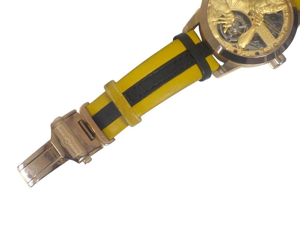Memorigin Bruce Lee Club Tourbillon Hand Winding Mens Watch Skeleton Dial G Card