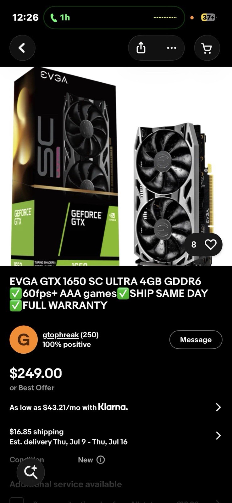 PC: EVGA GeForce GTX 1650 SC Ultra, Intel i5-9400, Gigabyte Z370P D3, Apevia PSU