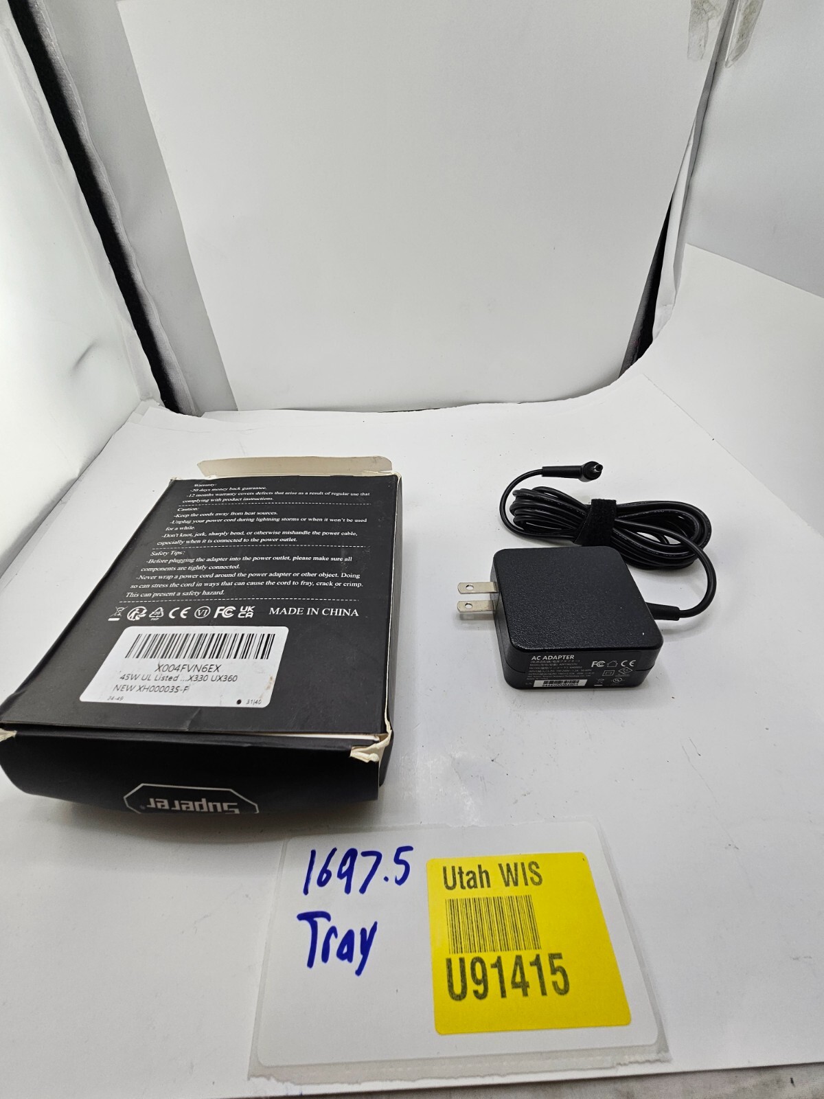 Superer 45W 2.37A UL Listed Charger AC Adapter Black for Asus Vivobook Laptop