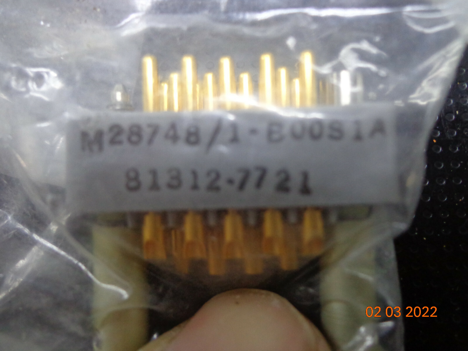 1PC M28748/1 boos1a Mil Spec Connector Plug jack 14 pos Winchester Litton gold