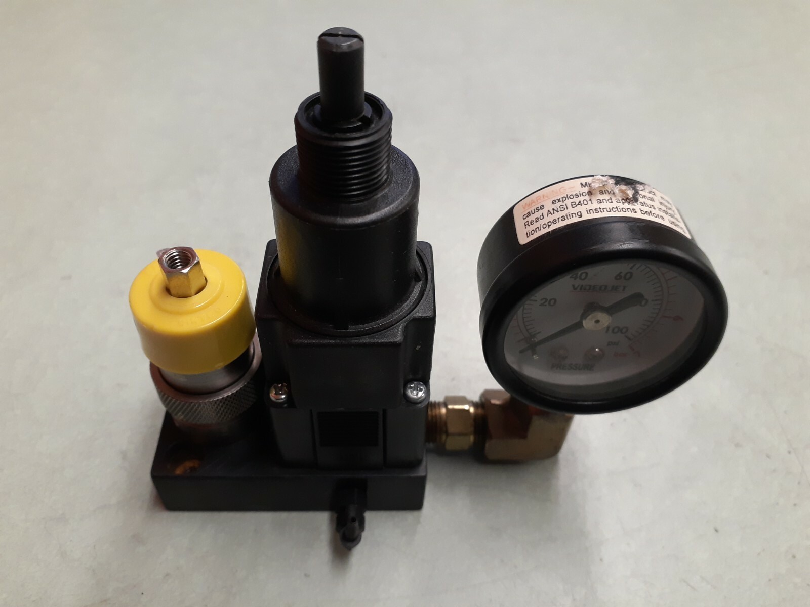 VIDEOJET 208266 Regulator ETO-3M Solenoid and ANSI B401 Gauge