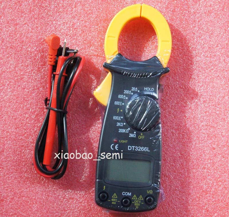 New Digital LCD Clamp Multimeter Automatic Meter AC Volt Apm Ohm Tester DT3266L