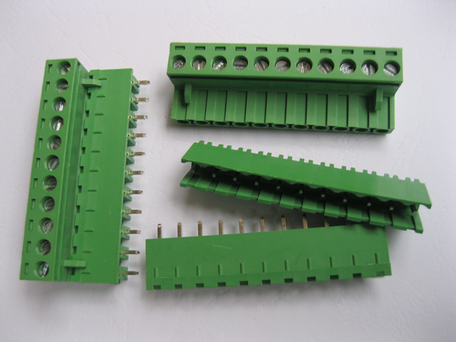 6 pcs 11 pin/way 5.08mm Screw Terminal Block Connector Green Pluggable Type New