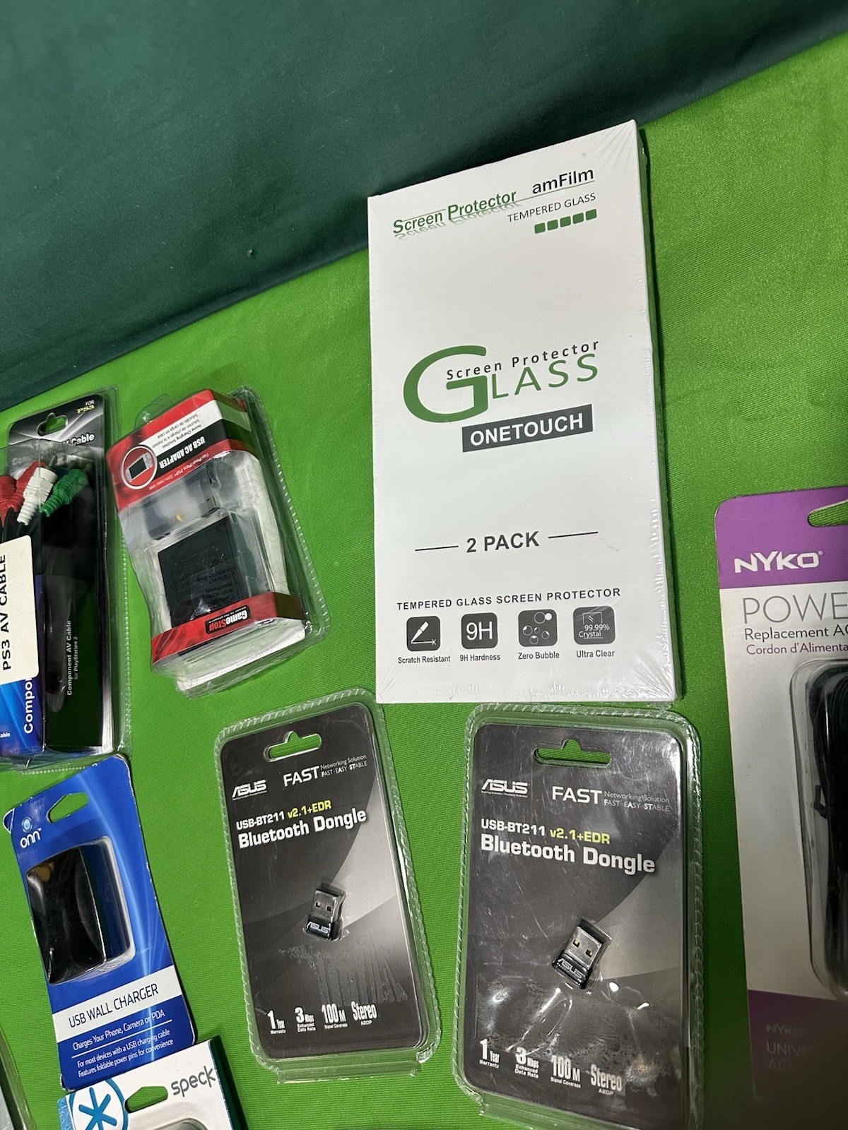 Lot of 12 New Old Stock Electronics Accessories Cables Chargers ASUS Bluetooth.