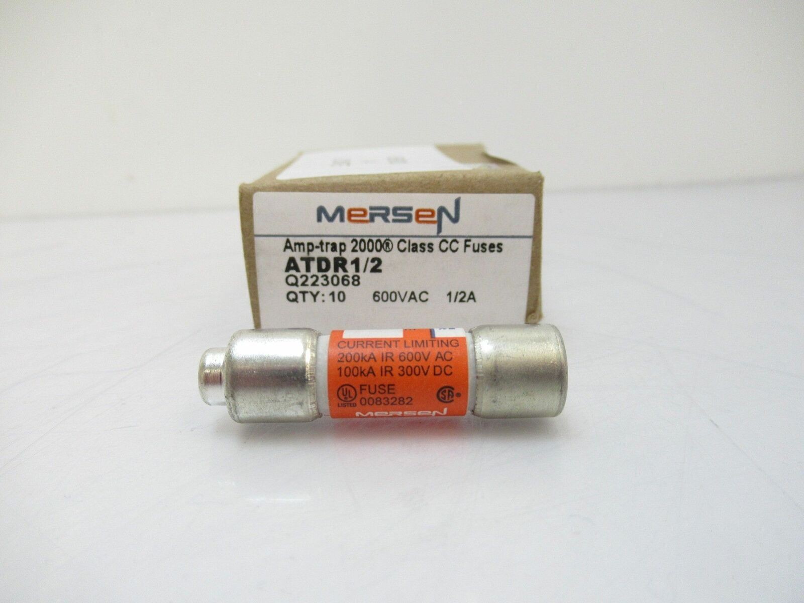 ATDR1/2 ATDR12 Mersen Ferraz Shawmut Fuse 1/2 A, Time Delay, Class CC Pack Of 10