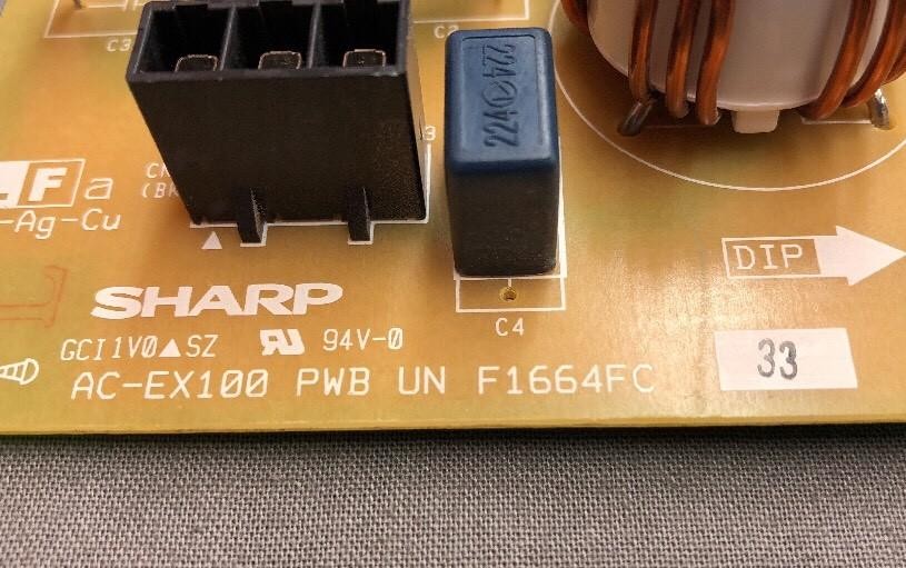 SHARP POWER SUPPLY BOARD AC-EX100 F1664FC33 T2.0AH250V FOR COPIERS