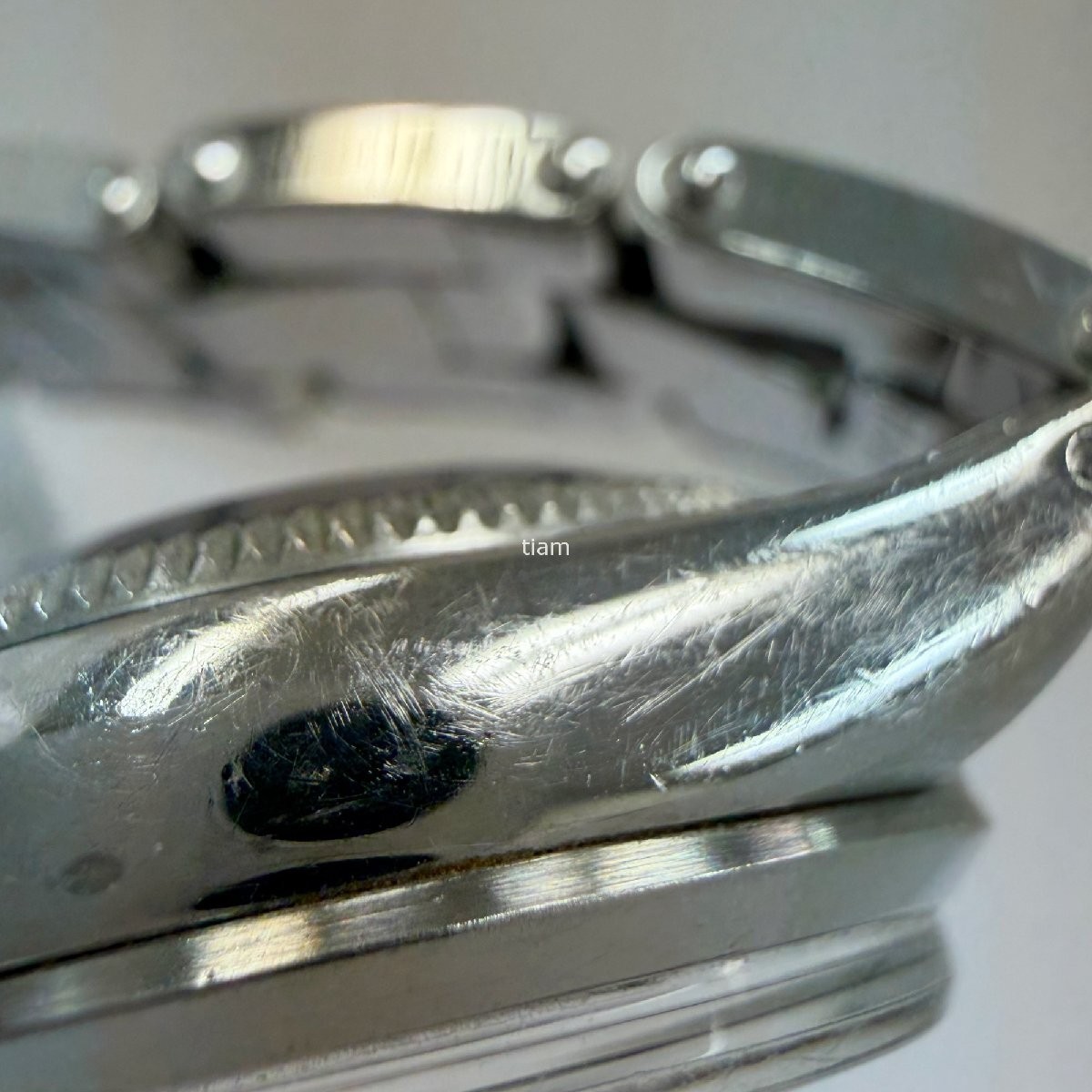 ROLEX 6516 Oyster Perpetual Date 1968 Automatic SS Silver