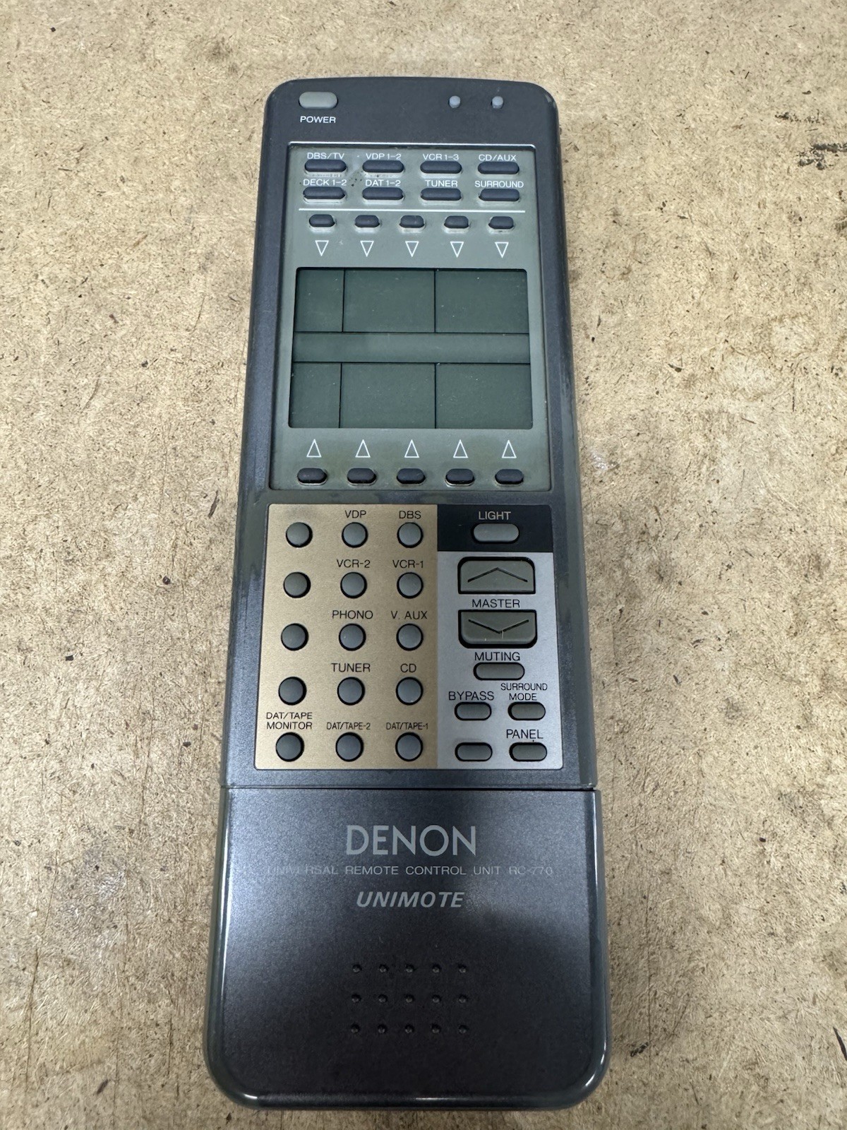 Denon Universal Remote Control Unit Unimote RC-770 Tested + Manual