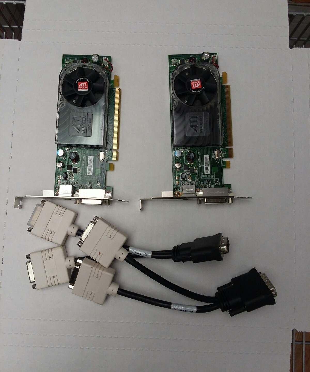 (2) ATI Radeon Graphics Card 256MB DMS-59 S-Video ATI-102-B62902(B) Full Height