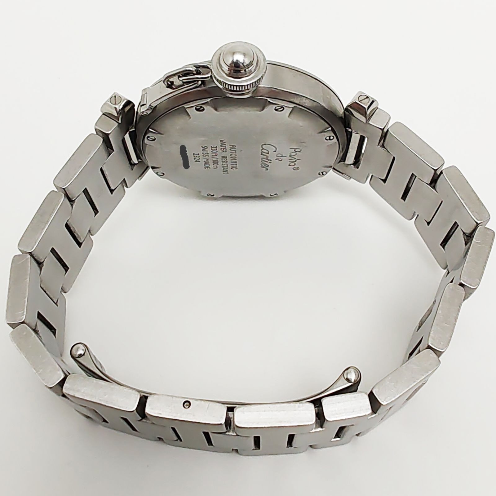 Cartier Watch Pasha C Orange Dial Mechanical Automatic AT Stainless Steel