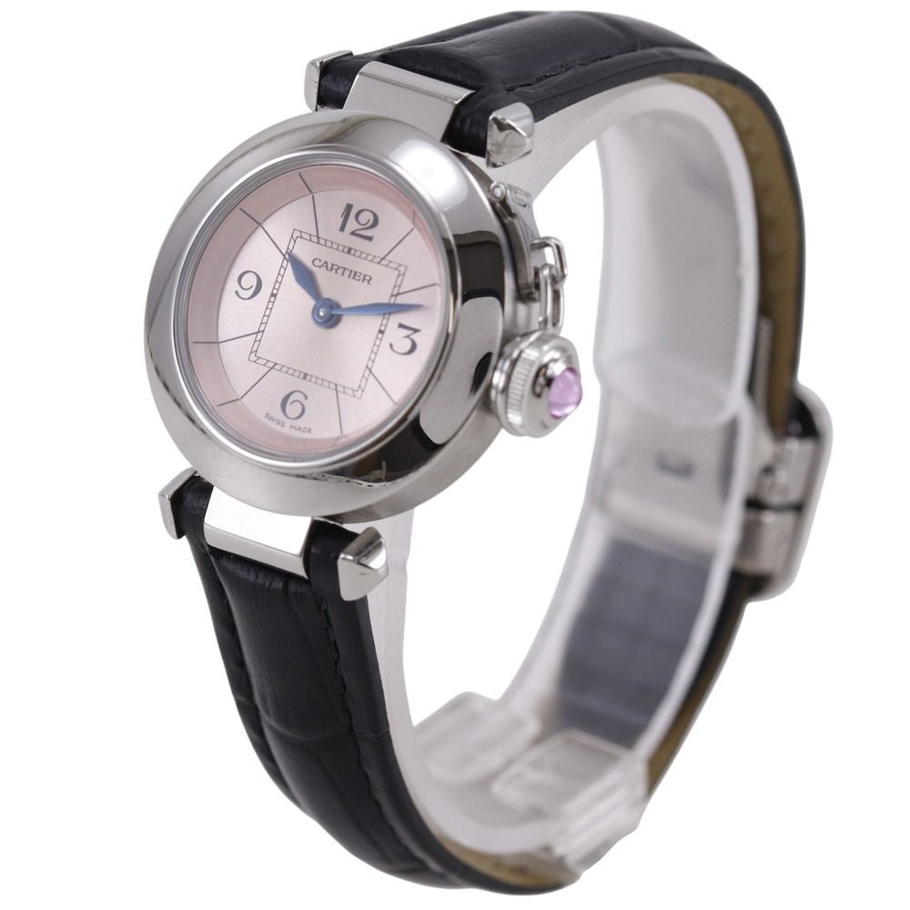 Cartier Watch Miss Pasha W3140026 Pink Stainless Steel/Leather Quartz Women’s