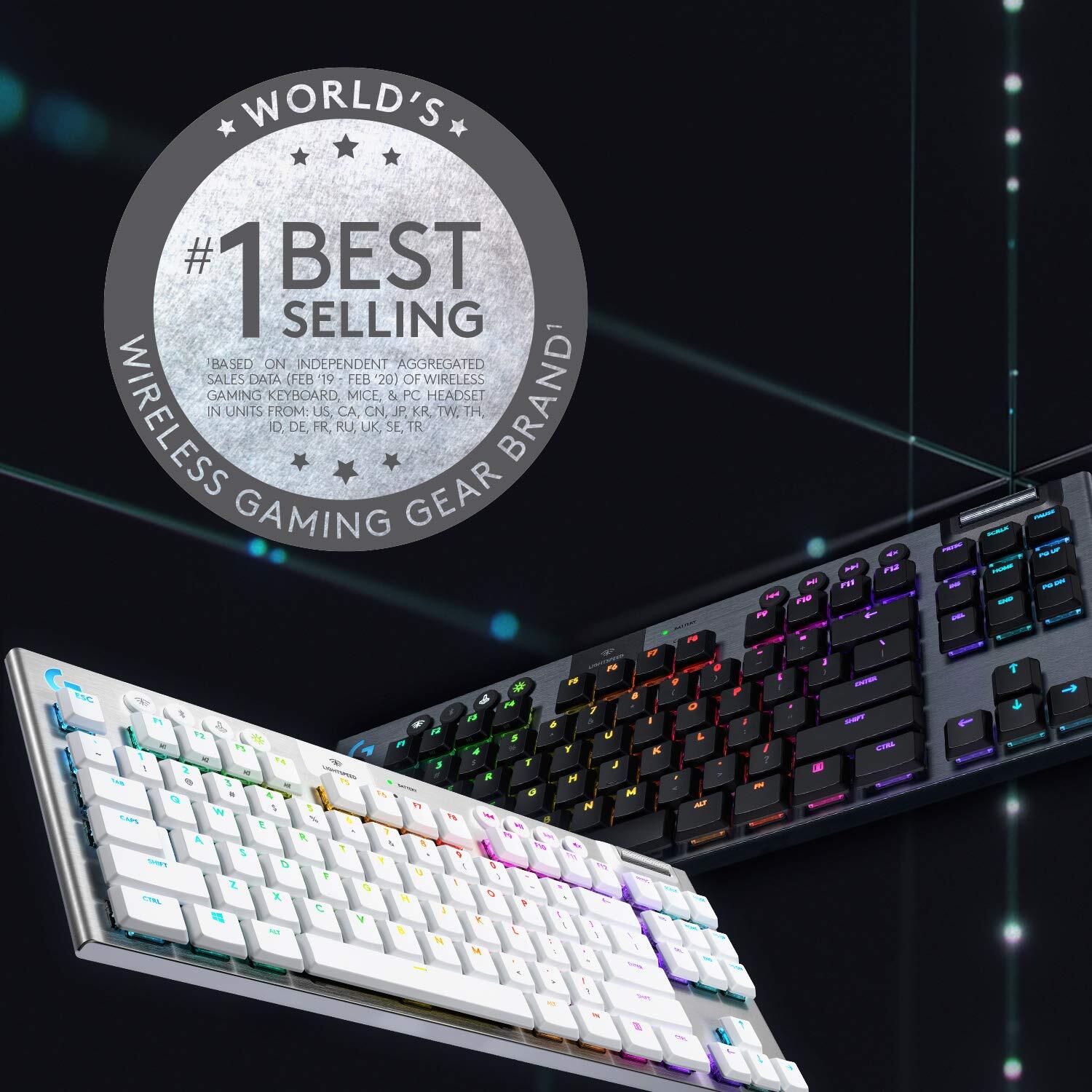 Logitech G915 TKL Tenkeyless Lightspeed Wireless RGB Mechanical Gaming Keyboard,