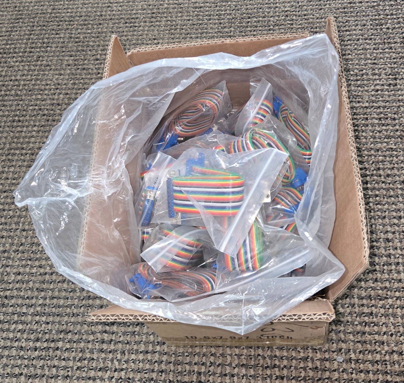 50,Uxcell IDC Rainbow Ribbon Cable DB25 Male to DB25 Male 2.54mm pitch 19.7 inch