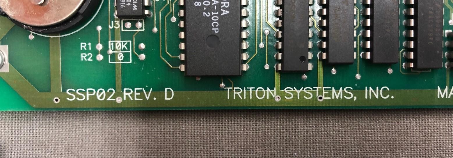 TRITON SYSTEMS MEMORY MODULE MODULE PLC SSP02 REV. D 9600-2002