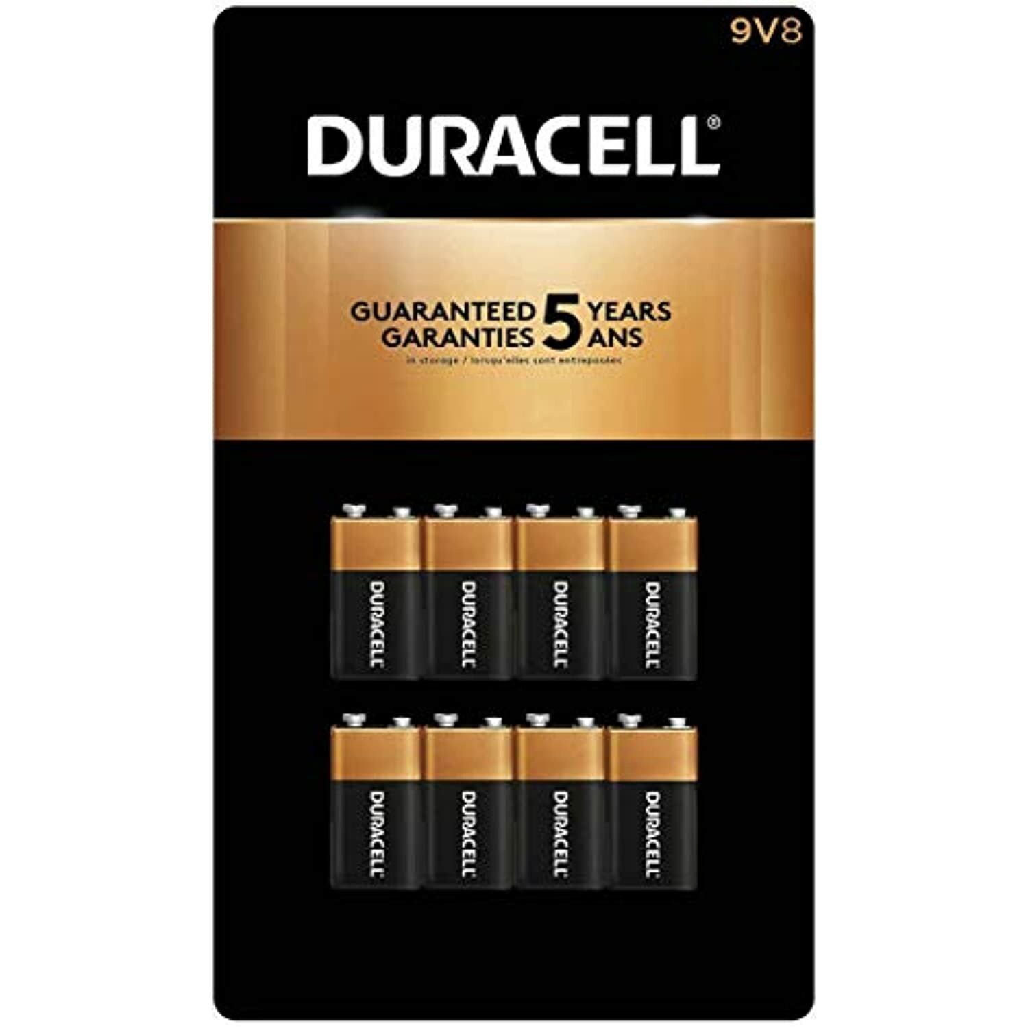 Duracell – CopperTop 9V Alkaline Batteries – Long Lasting, All-Purpose 9 Volt