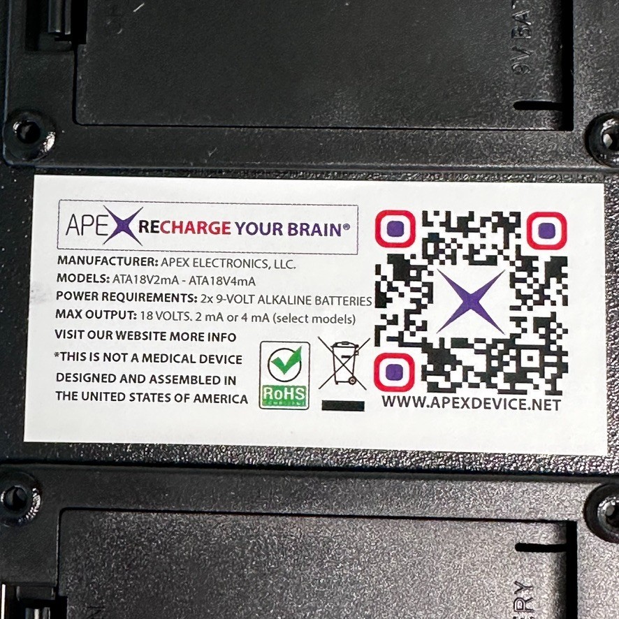 Apex Type A 18V tDCS Direct Current Stimulator ATA18V 2mA Untested