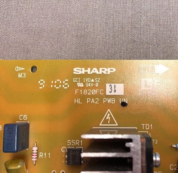 SHARP HL PA2 PRINTED CIRCUIT BOARD F1820FC 31
