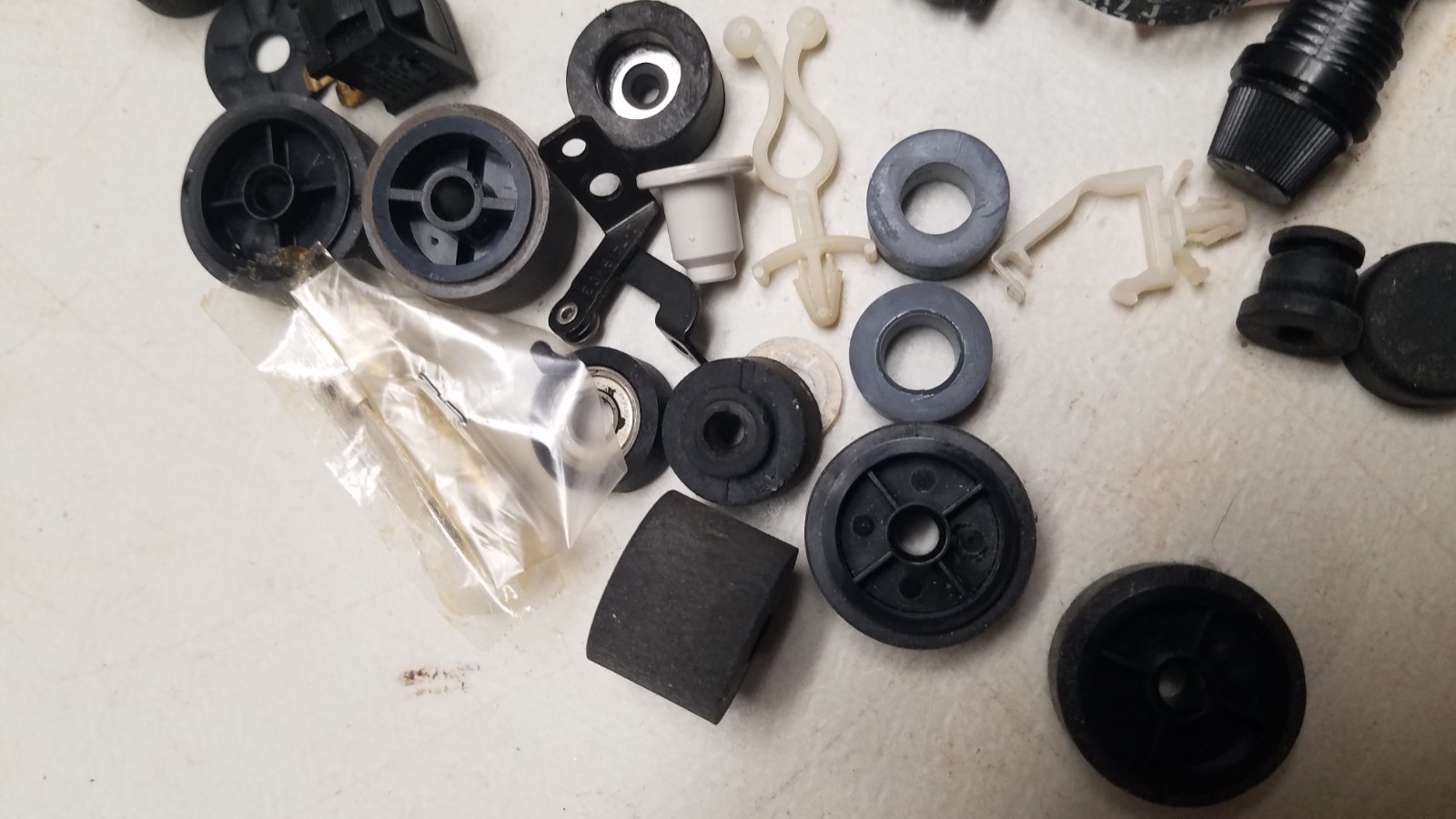 Miscellaneous Lot of Wheels, Wire Clips, Etc. (D)