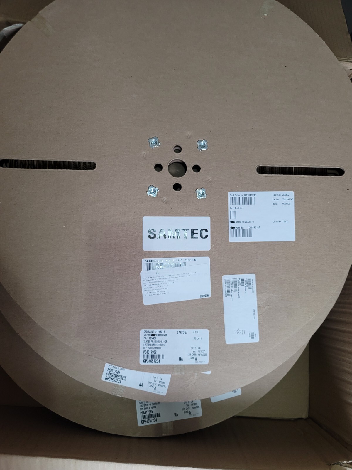SAMTEC连接器全新现货 SAMTEC connector brand new in stock，CC09R-01-GF