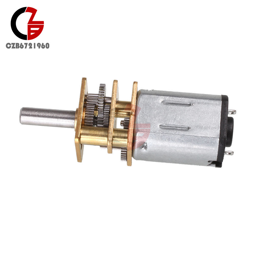 DC 12V 600RPM Micro Speed Reduction Gear Motor Metal Gearbox Wheel Shaft