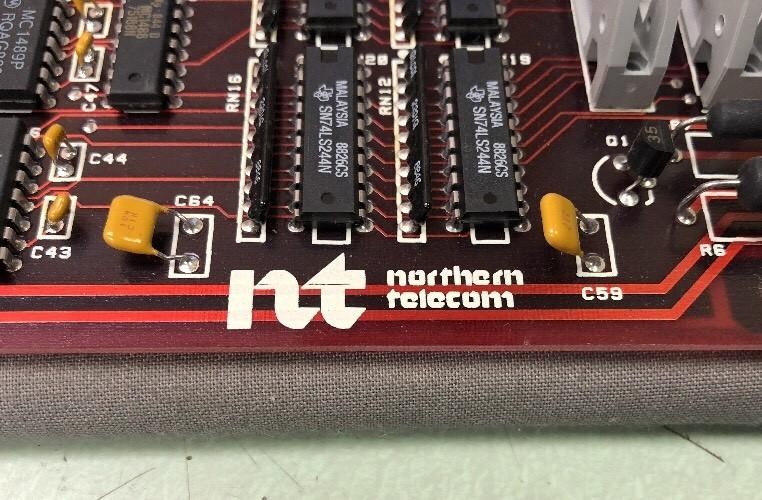 NORTHERN TELECOM POWER ALARM COMMUNICATIONS CARD NT6M84BA