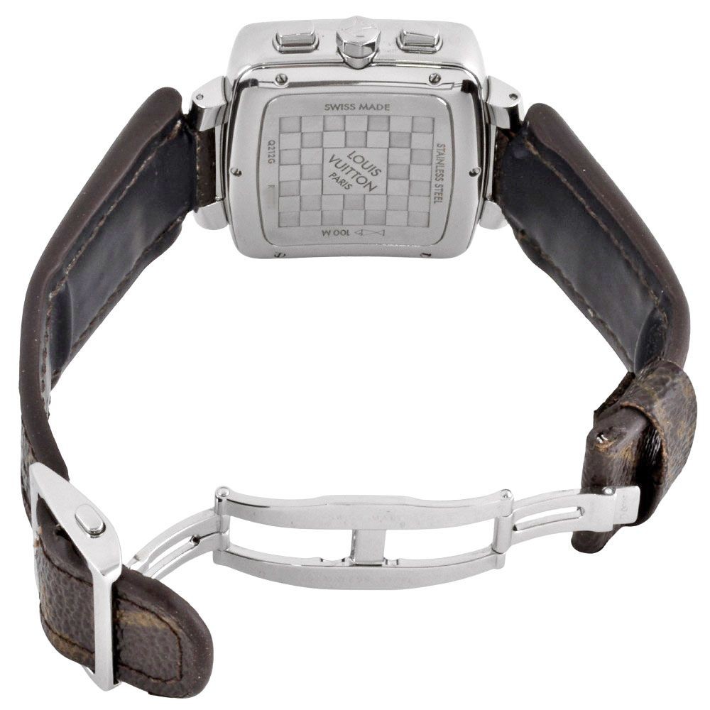 LOUIS VUITTON Watch Speedy Chronograph Q212G Navy Dial Square Monogram w/Box