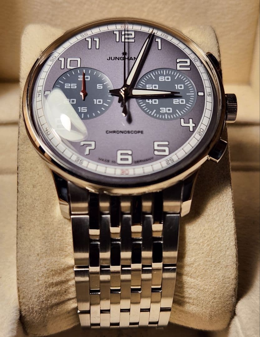 Junghans Meister Driver Max Bill Chronoscope 41mm Stainless Steel Automatic