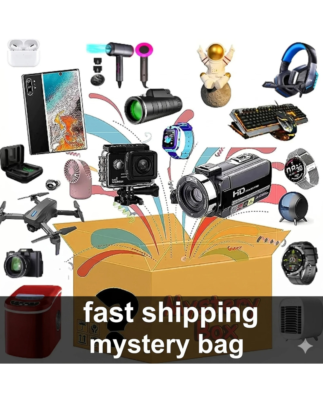Mystery Box Mixed Lot Electronics Home Goods Daily Essentials Surprise AMAZON