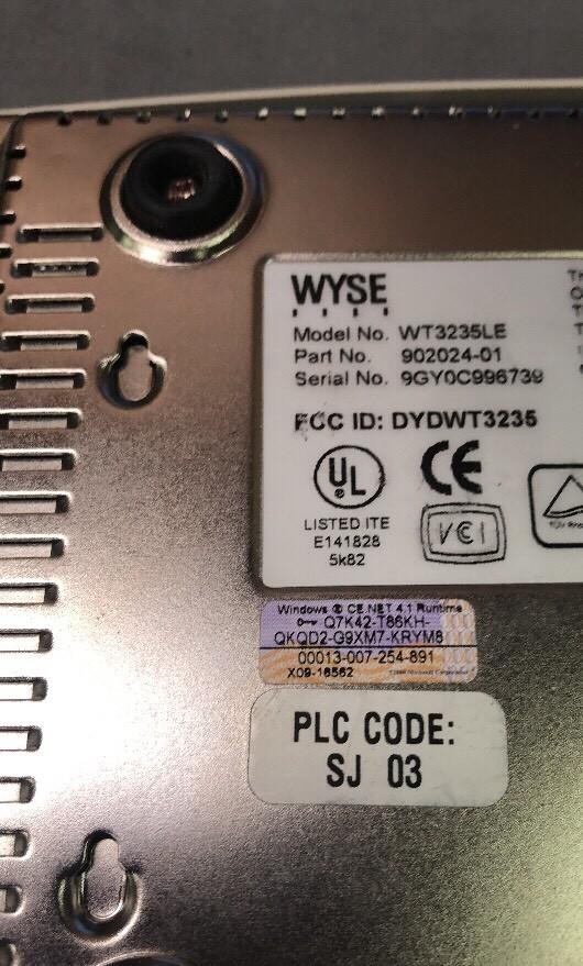 Wyse Winterm Thin Client WT3235LE 902024-01 WINDOWS CE. NET 4.1