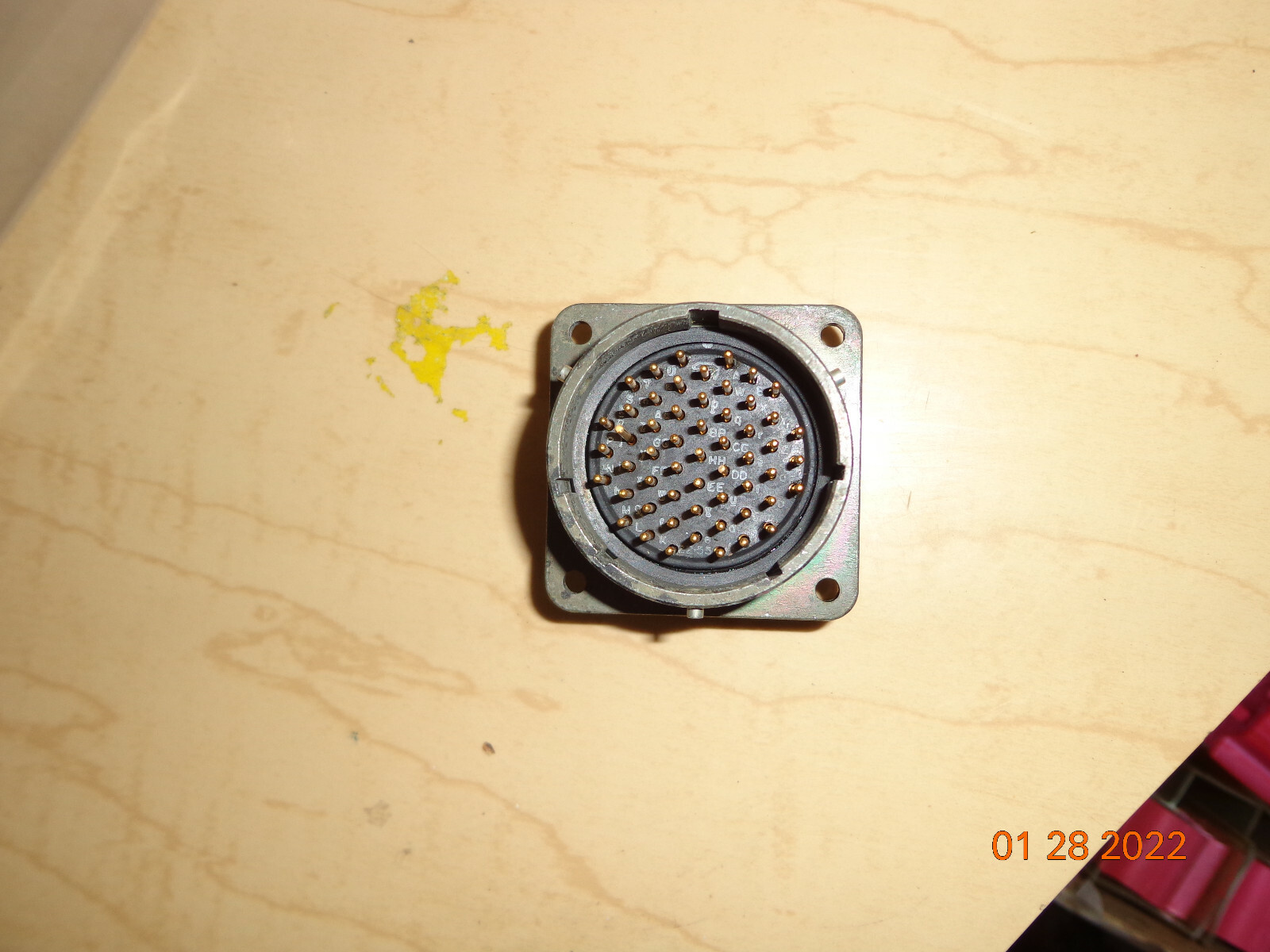 1 Bendix ms3112E 22-55P Mil Spec Circular Connector Plug 55 pOS Gold ampheonol