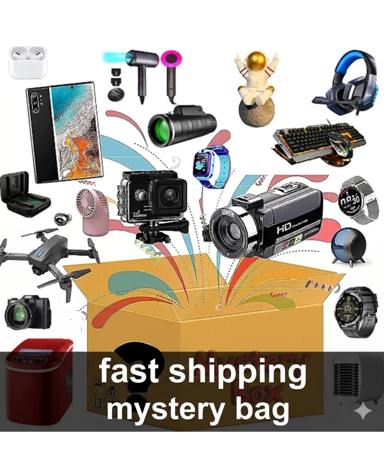 Brand new items, surprise assortment, fast shipping Electronic Item Guarantee