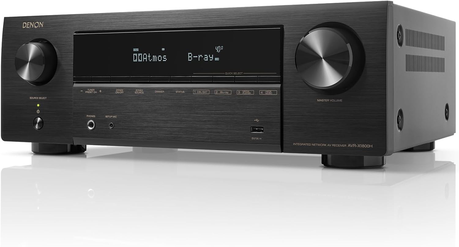 Denon AVR-X1800H 7.2ch 8K AV Receiver 80W HDR10+ eARC NEW Japan