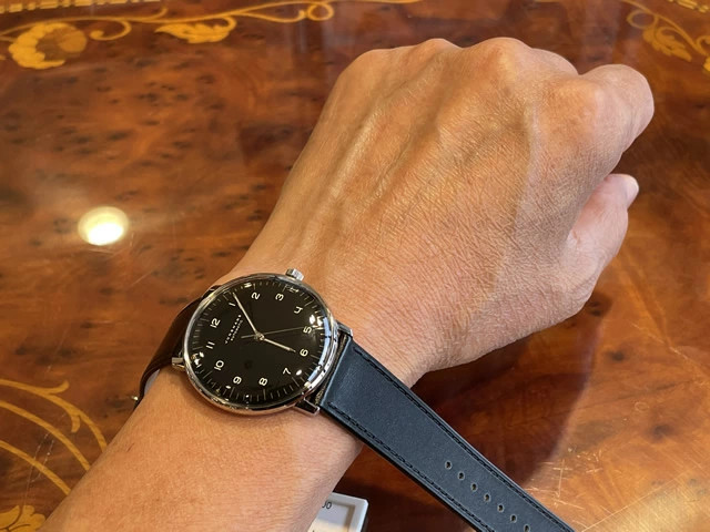 Junghans Automatic 38mm Watch Max Bill 027 3400 00 black men leather