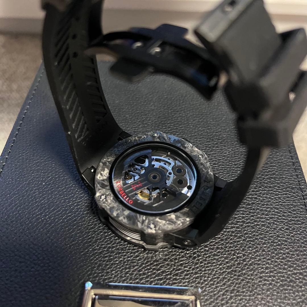 ZORBELLO Wristwatch TOURBILLON Automatic w/box for men Waterproof 100m black