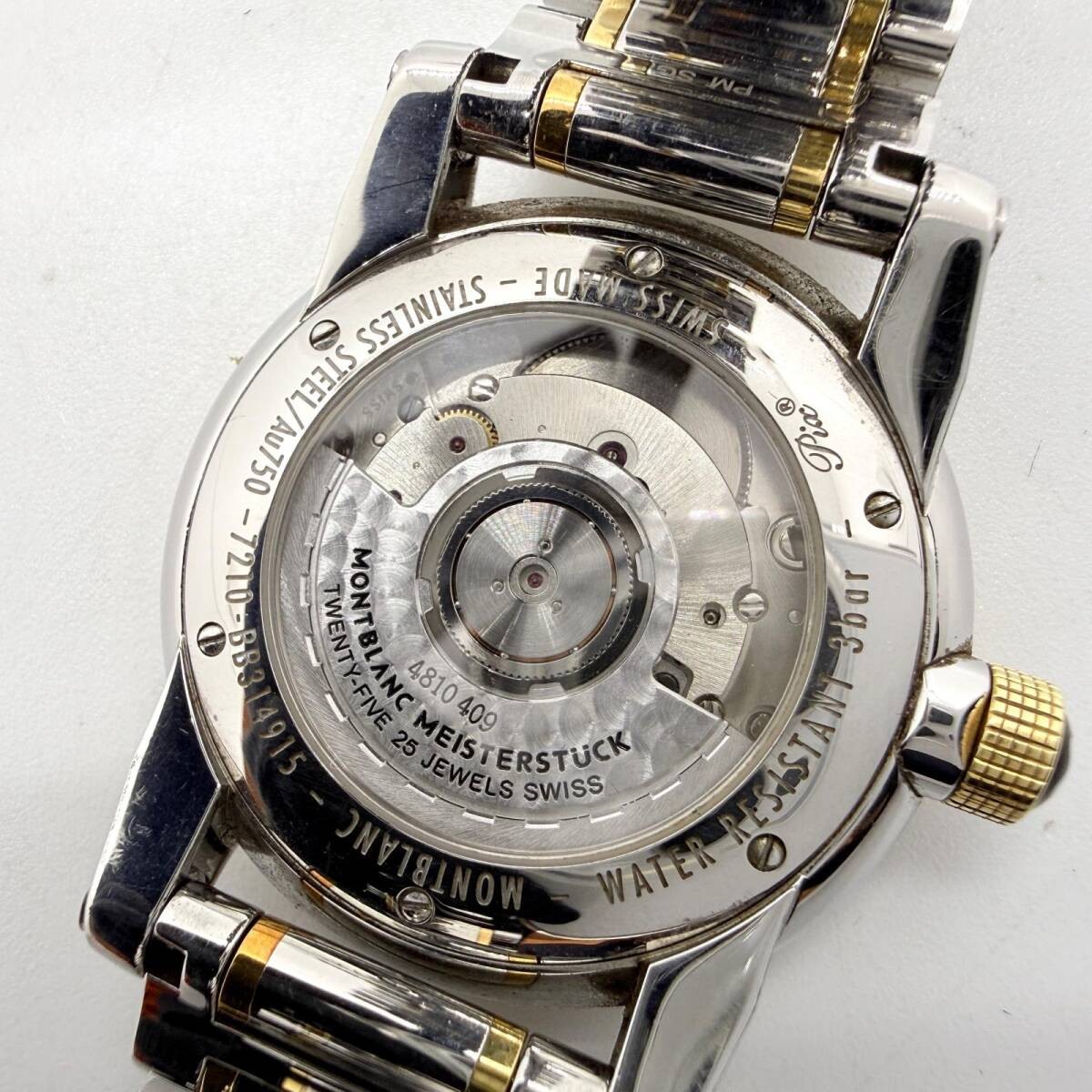 Montblanc Watch Gold/White Stainless Steel/Au750 Silver Automatic Men’s Working
