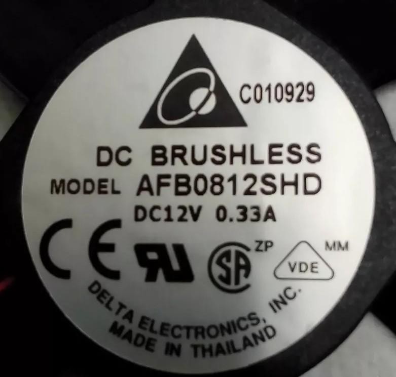 Delta Model AFB0812SHD DC12V 0.33A DC Brushless 2 wire 3 Pin