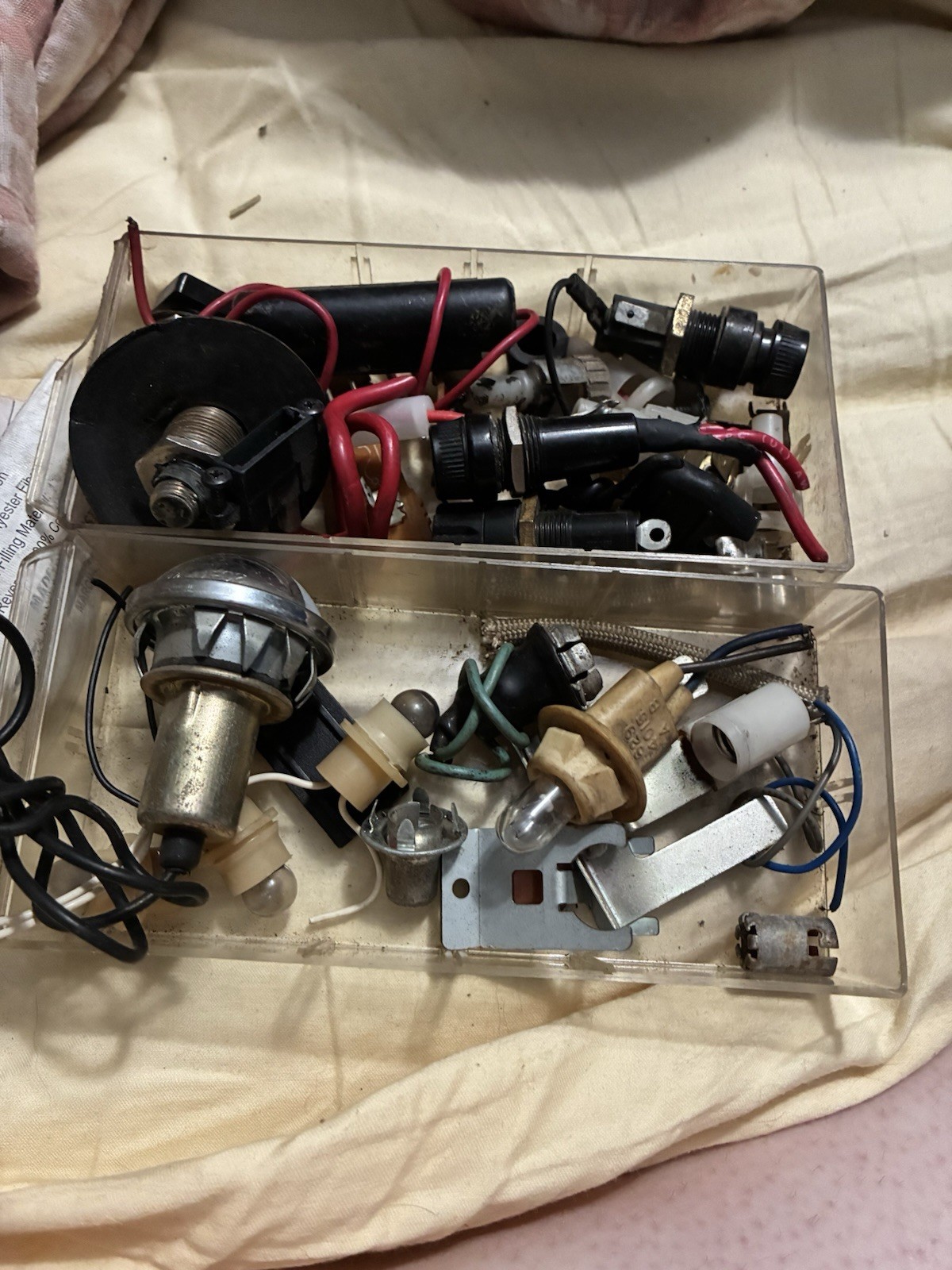 Bulk Electronics Parts Lot – RCA Jacks, Switches, Wiring, Etc– DIY Repair