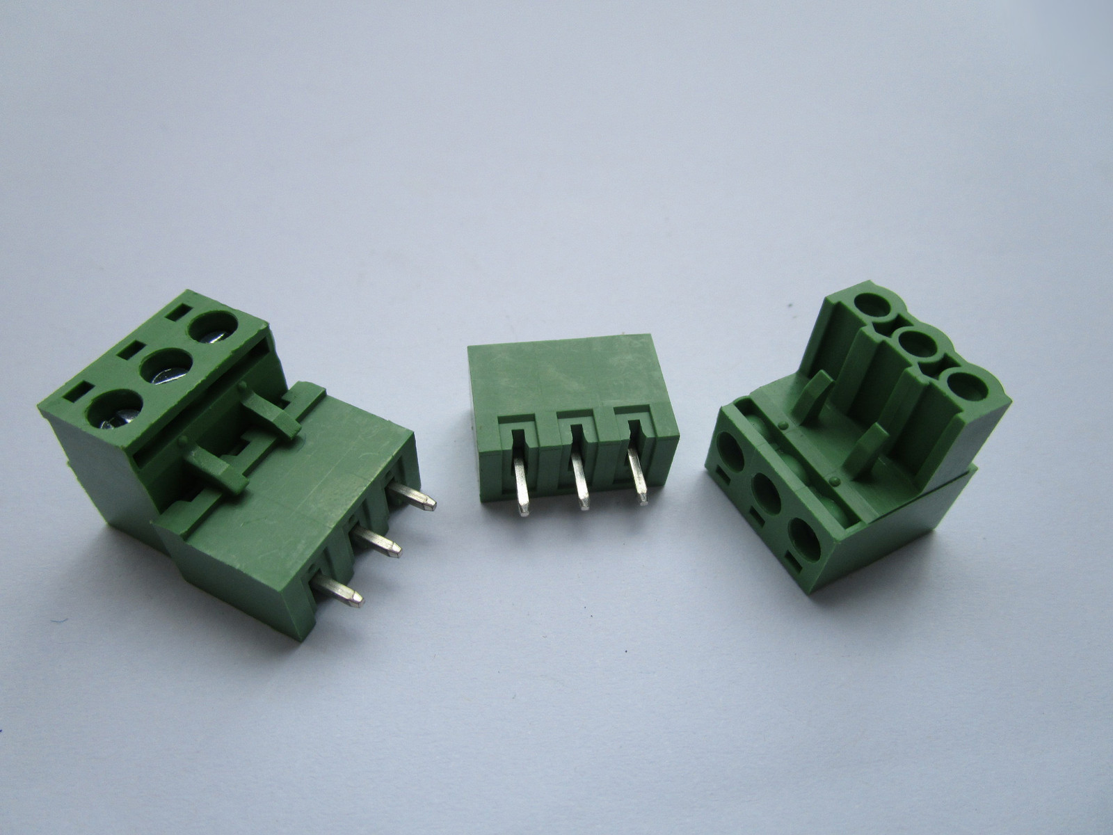 50 pcs 5.08mm Close Straight 3 pin Screw Terminal Block Connector Pluggable Type